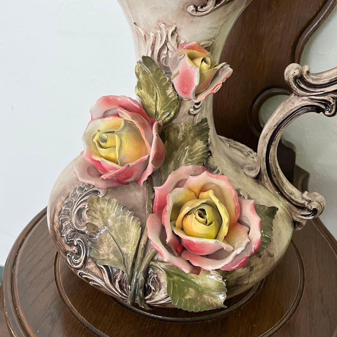 k230r124 イタリア製 Ceramiche Paoli 陶花フラワーベース - メルカリ