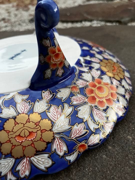 賞美堂　有田焼　幸楽窯 献上手古伊万里　鳳凰銘々大皿　幸泉作