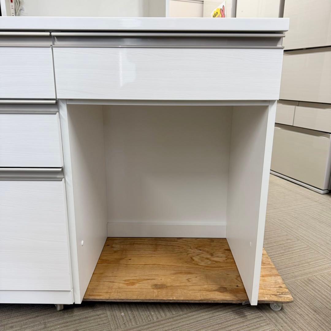 現行モデル ニトリ 140cm幅キッチンカウンター(リガーレ) ダストボックス付