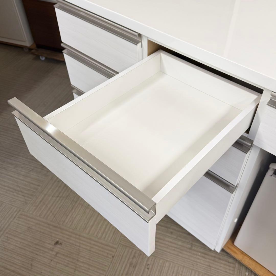 現行モデル ニトリ 140cm幅キッチンカウンター(リガーレ) ダストボックス付