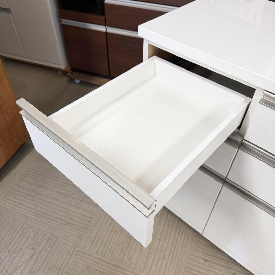 現行モデル ニトリ 140cm幅キッチンカウンター(リガーレ) ダストボックス付