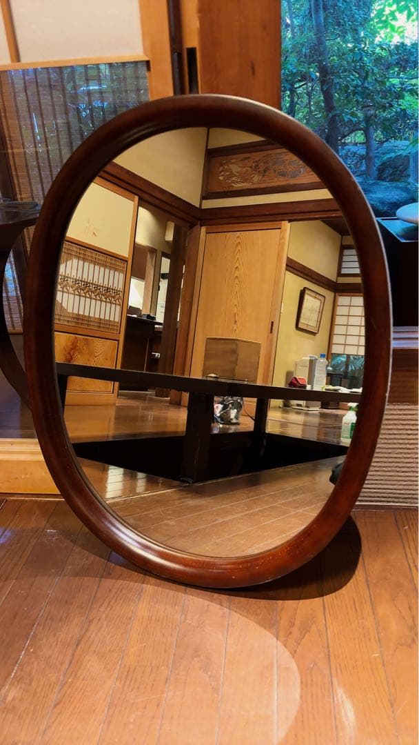 柳宗理（Yanagi Sori）秋田木工のウォールミラー　ヴィンテージミラー