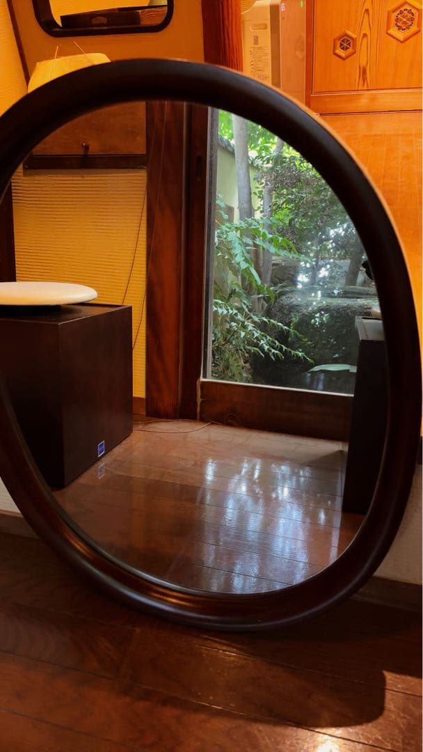 柳宗理（Yanagi Sori）秋田木工のウォールミラー　ヴィンテージミラー