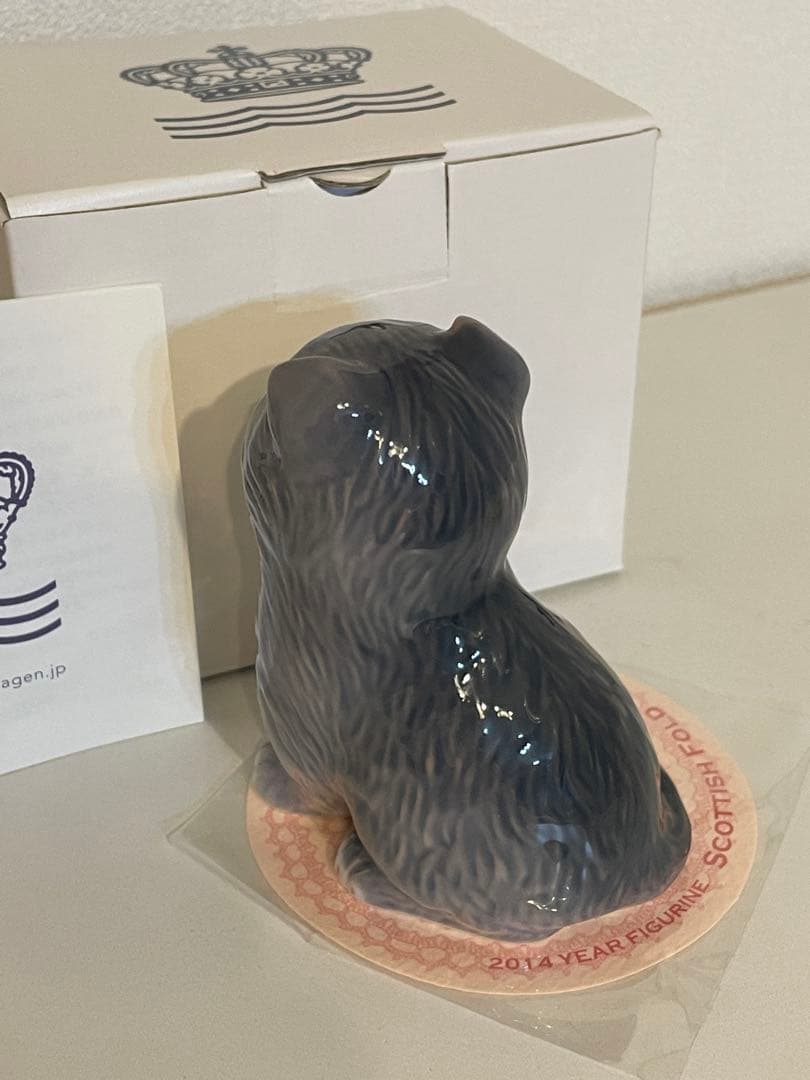 ロイヤルコペンハーゲンイヤーフィギュリン2014スコティッシュフォールド　1
