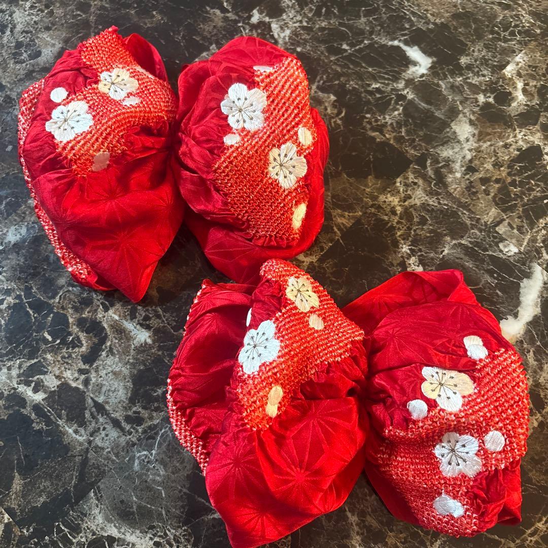 aiko2017さま 4点 ヘッドドレス 髪飾り 七五三 753 青 赤 真紅