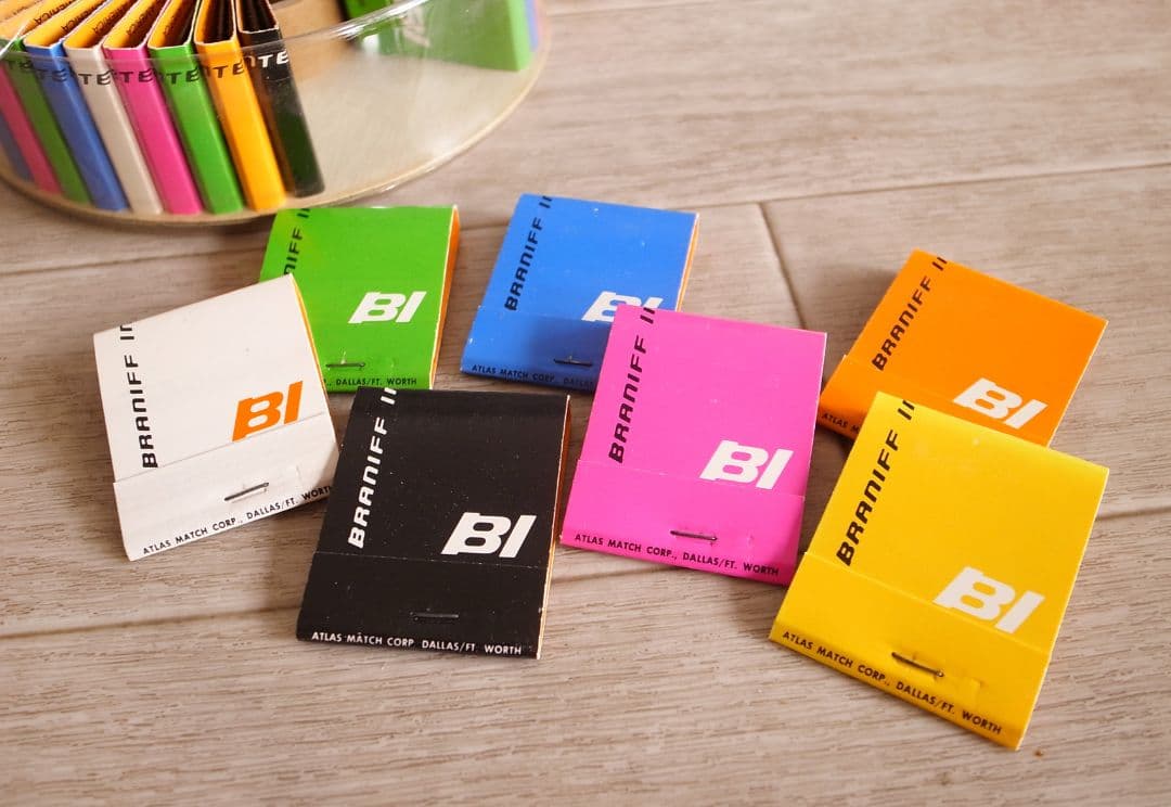 ブラニフ航空 60年代 機内配布用 マッチ 完全セット／非売品 ジラルド