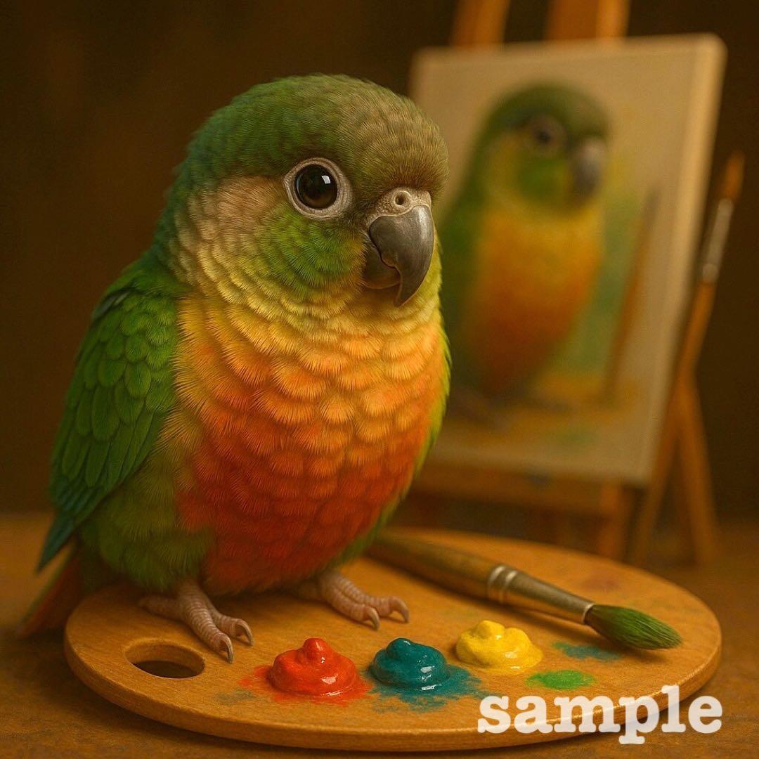 P237 パネル生地 オカメインコ セキセイインコ 18×18 6枚1セット