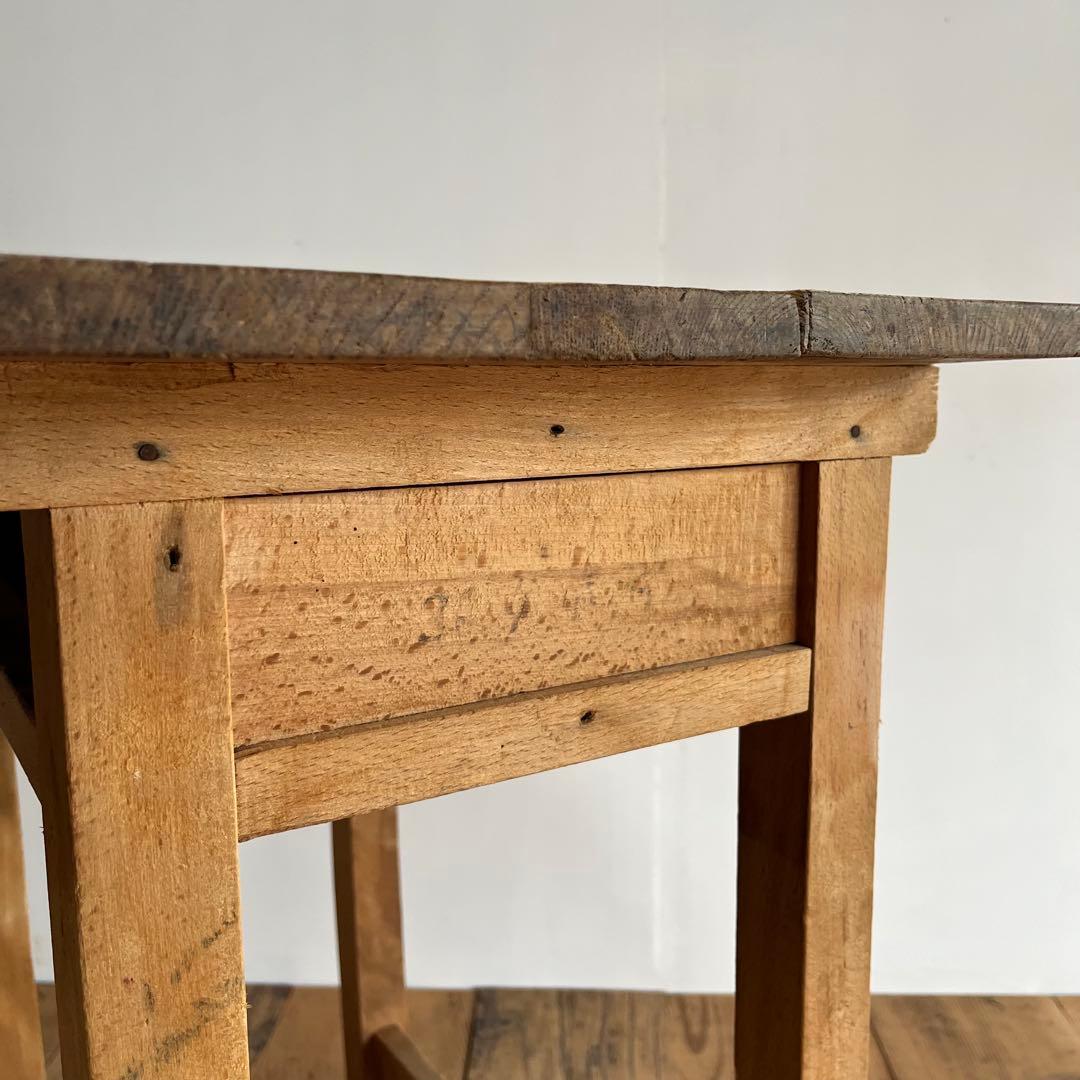 アンティーク サイドテーブル シャビー 無垢材 希少 z801