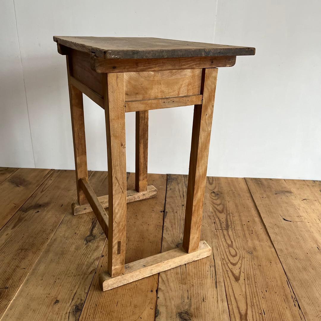 アンティーク サイドテーブル シャビー 無垢材 希少 z801
