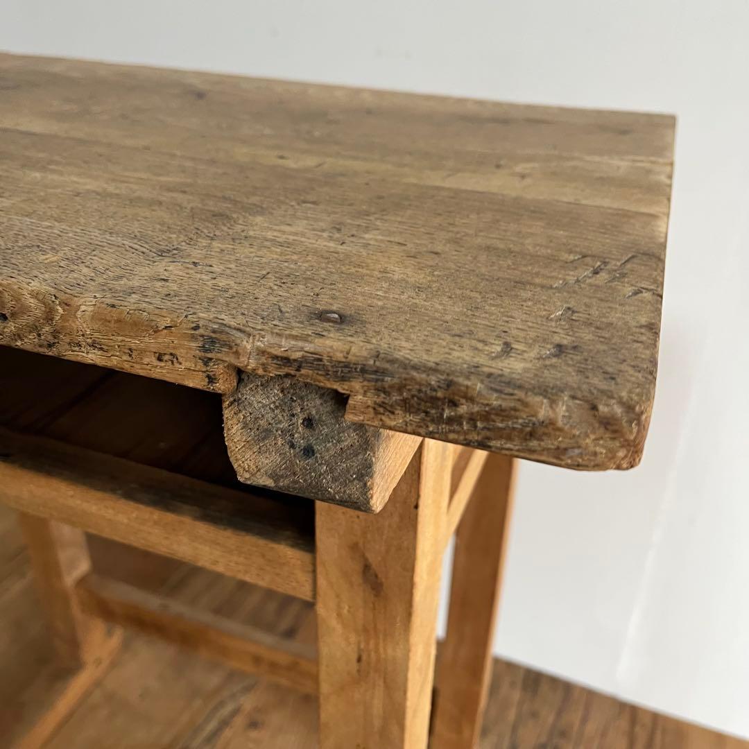 アンティーク サイドテーブル シャビー 無垢材 希少 z801