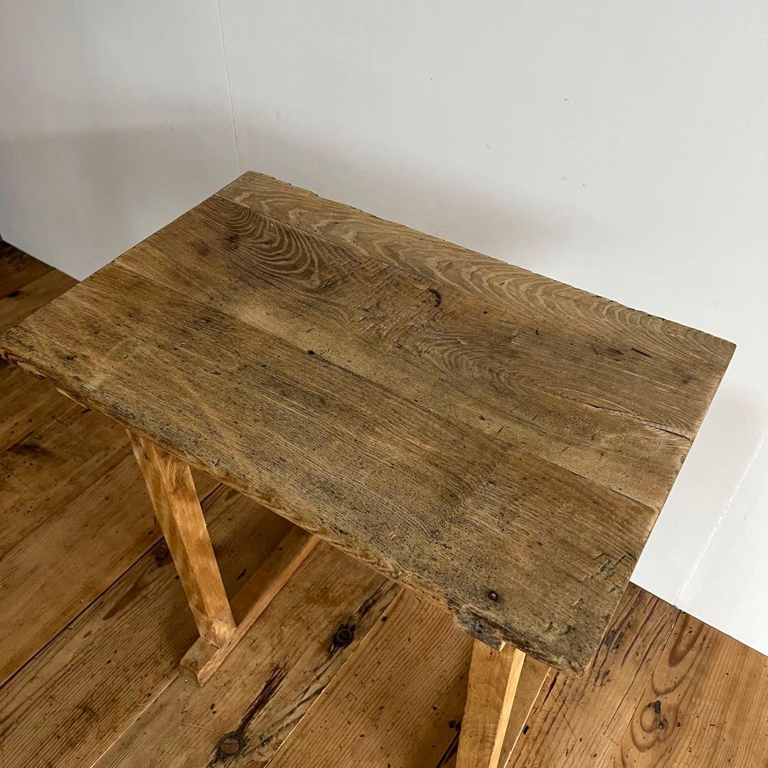 アンティーク サイドテーブル シャビー 無垢材 希少 z801