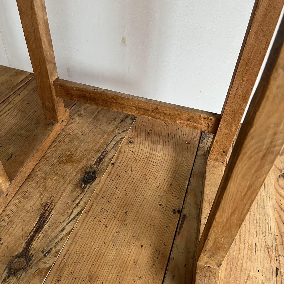 アンティーク サイドテーブル シャビー 無垢材 希少 z801