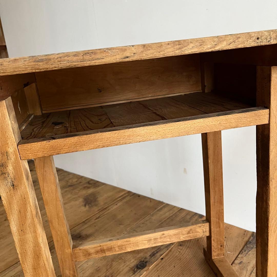 アンティーク サイドテーブル シャビー 無垢材 希少 z801