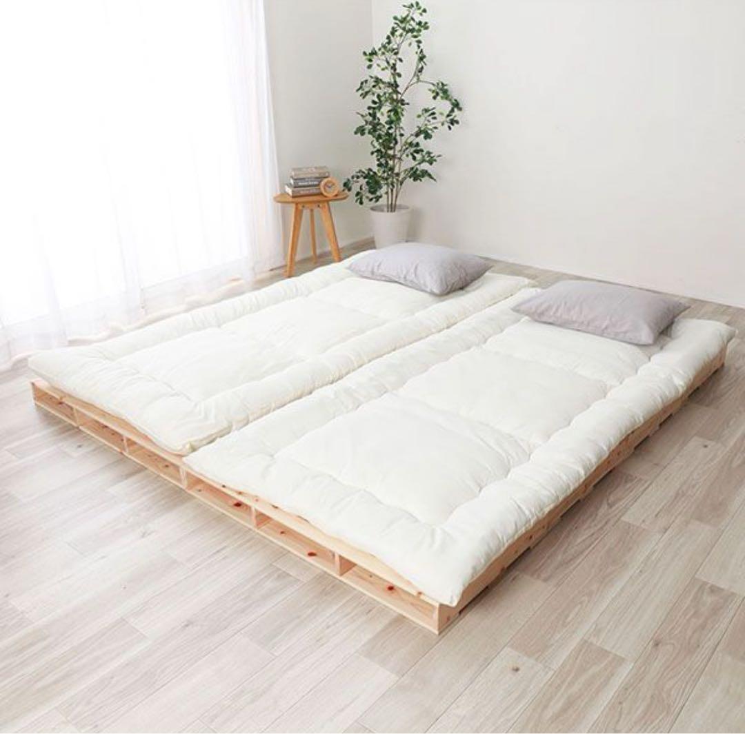 美品【定価の50%OFF】すのこベッドパレット、キングサイズ分の10枚セット
