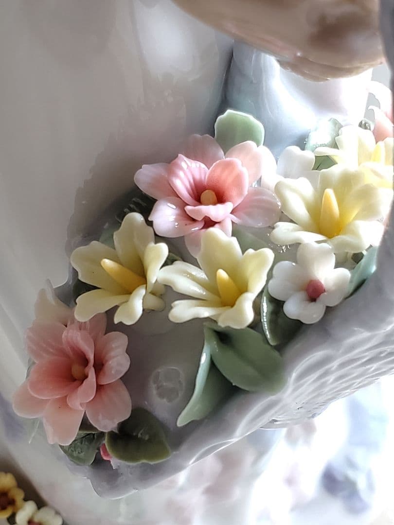 ル*ア様 リヤドロ　LLADRO【フラワーガーデン】　少女　花　陶器　インテリア