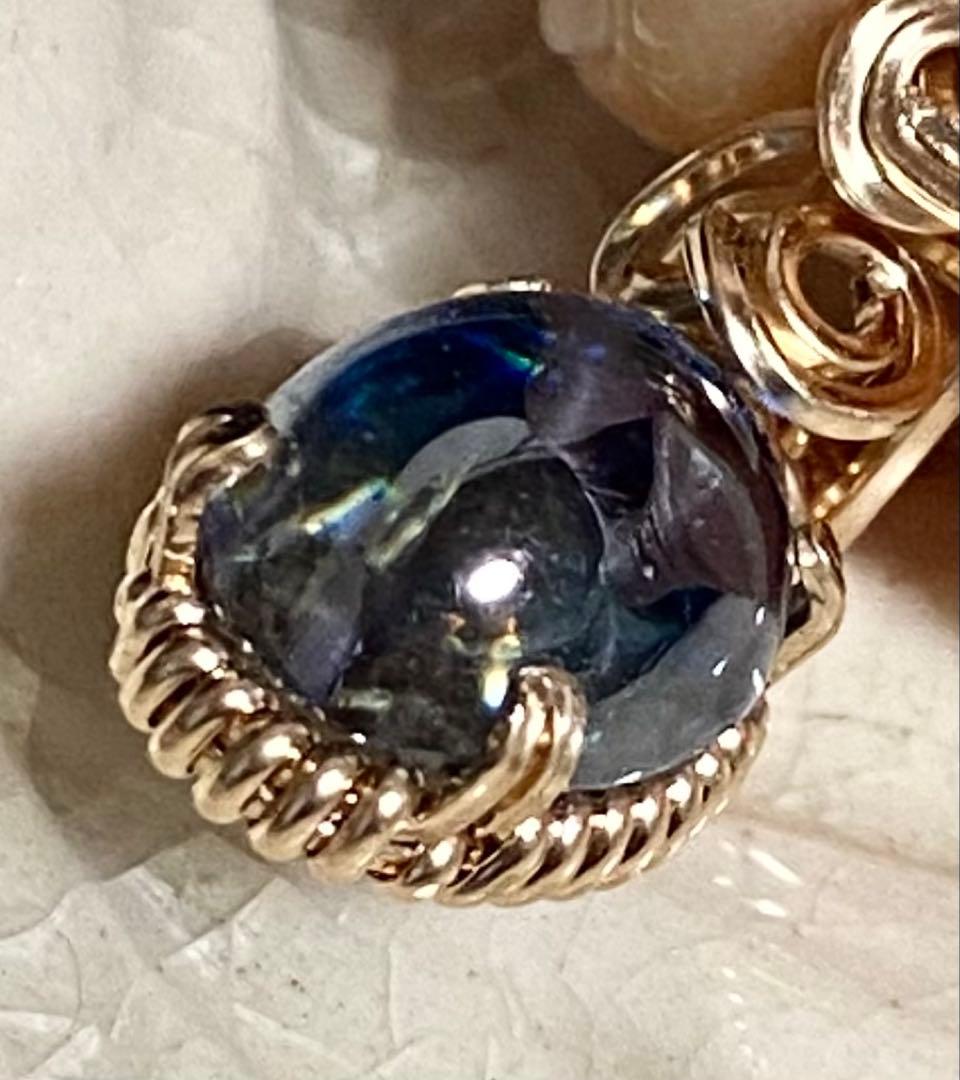 ハンドメイドペンダントトップ⭐︎ディープブルーチタニア(合成ルチル)