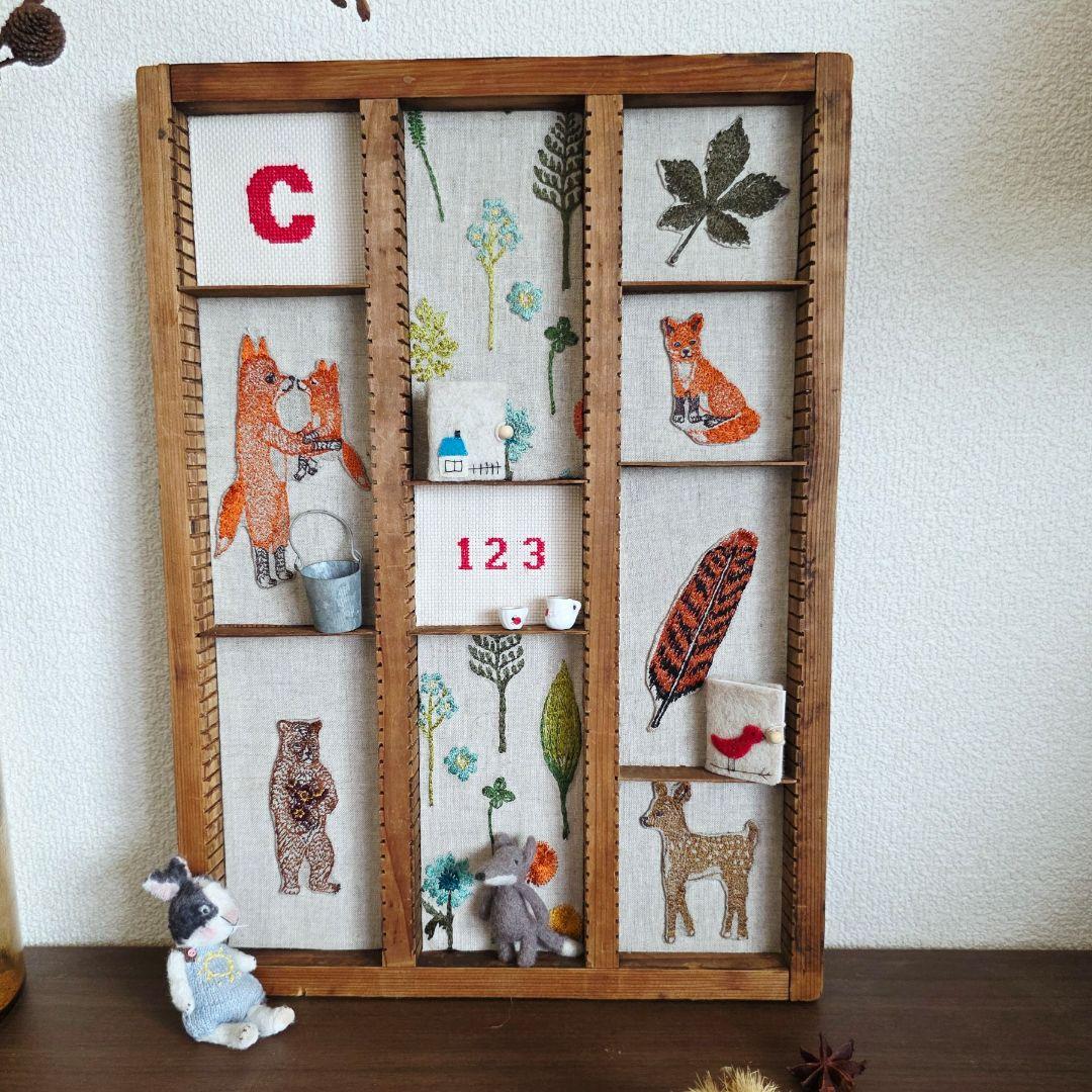 ❁ハンドメイドになります❁ Antique Art Tray Box