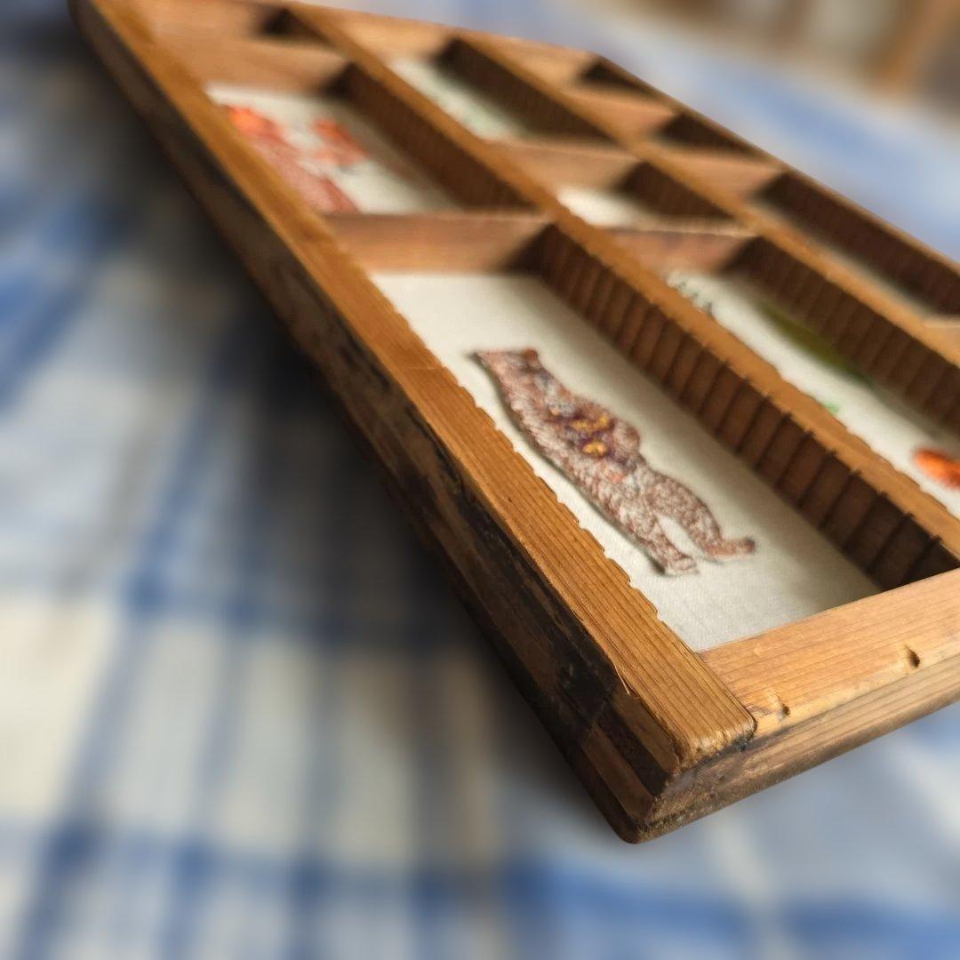 ❁ハンドメイドになります❁ Antique Art Tray Box