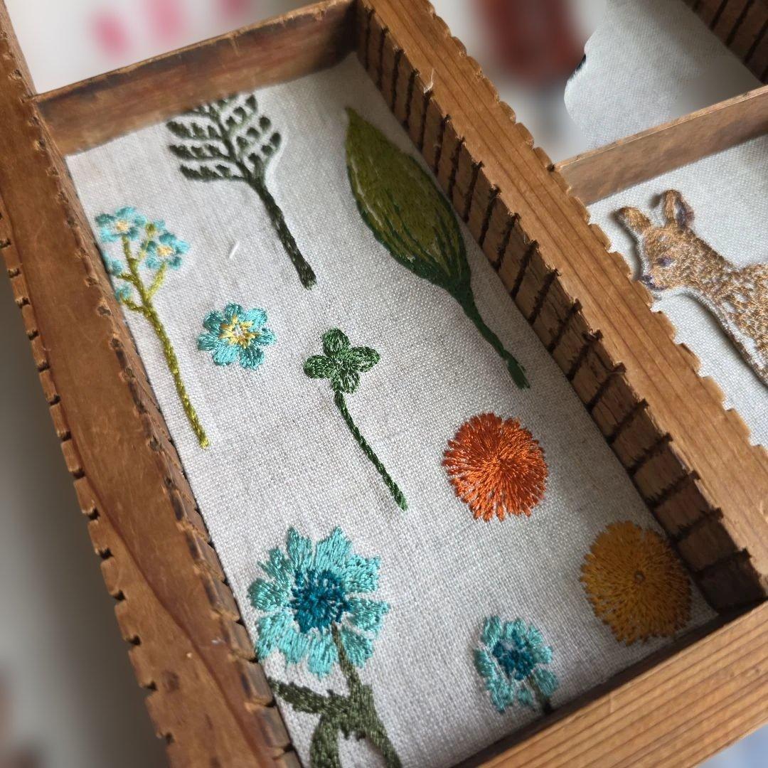 ❁ハンドメイドになります❁ Antique Art Tray Box
