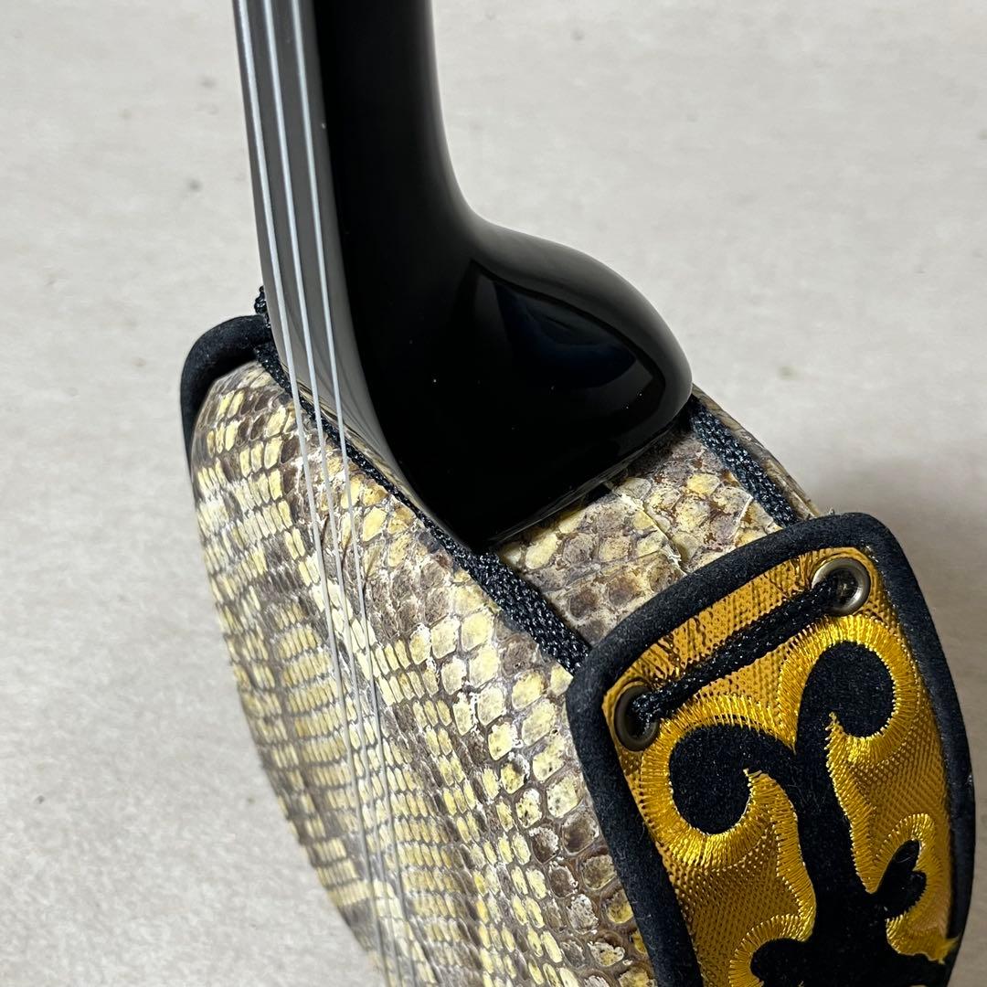 三線 本皮 強化張り 本革 蛇皮 蛇革 沖縄 三味線 琉球