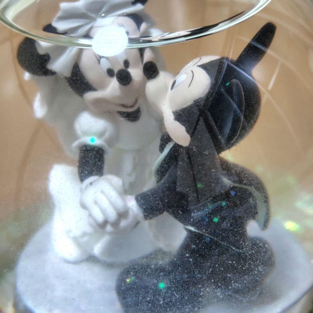 ディズニー ウェディング スノードーム オルゴール - メルカリ