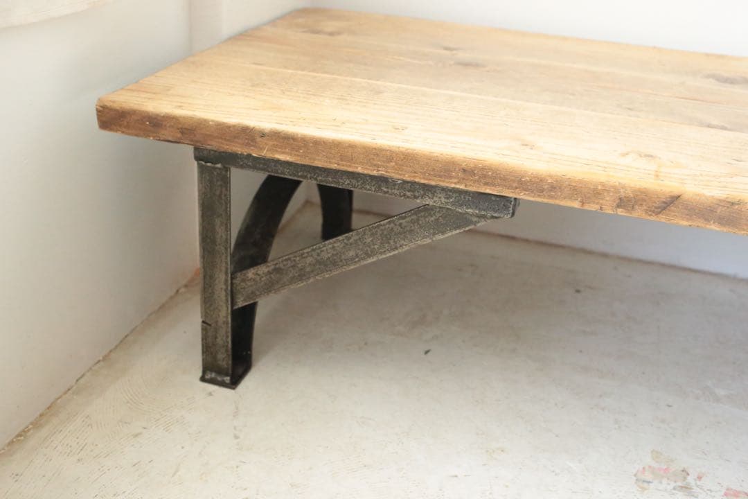 ヴィンテージ　アイアン　ローテーブル　ベンチ