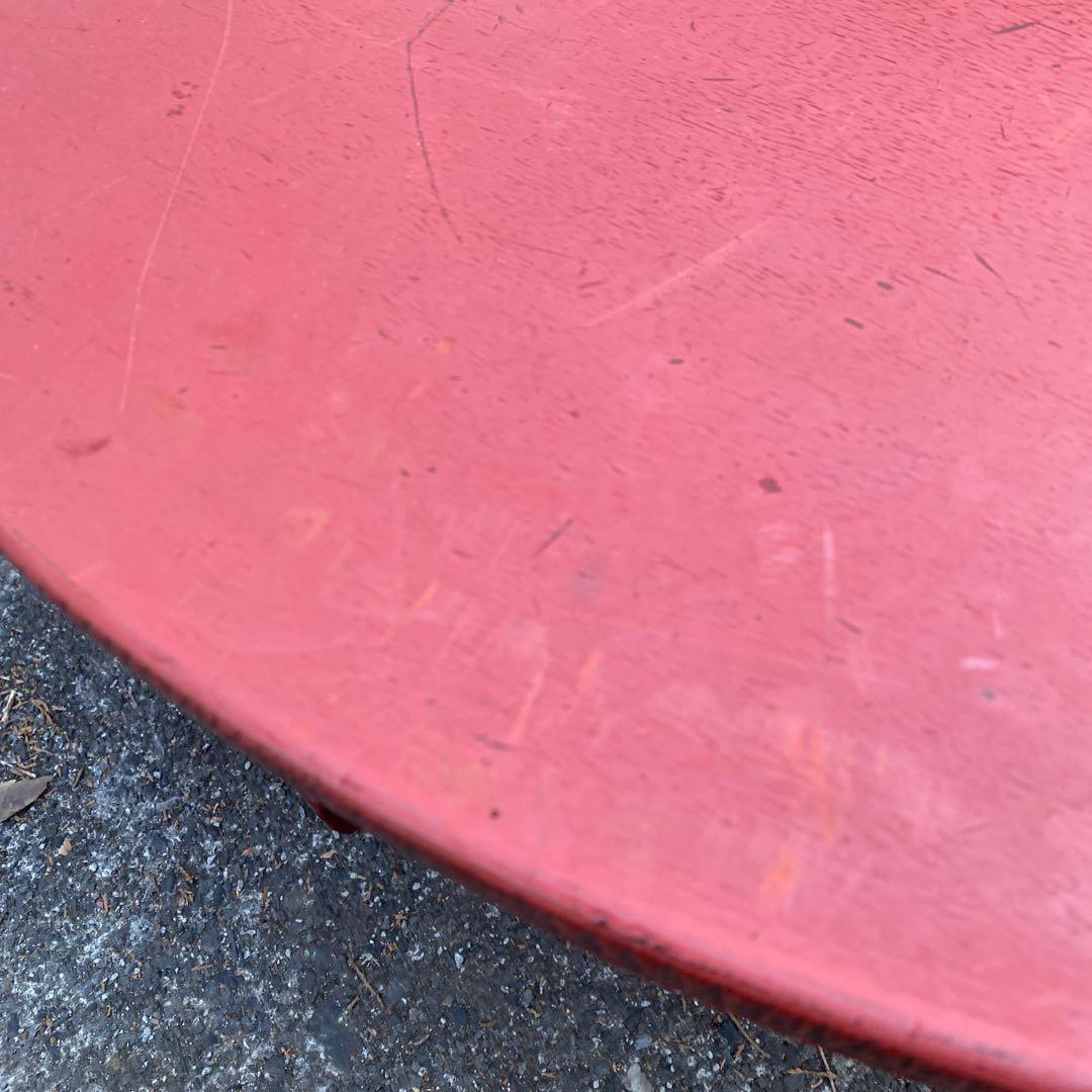 朱色　円形座卓 丸座卓　ちゃぶ台　75cm