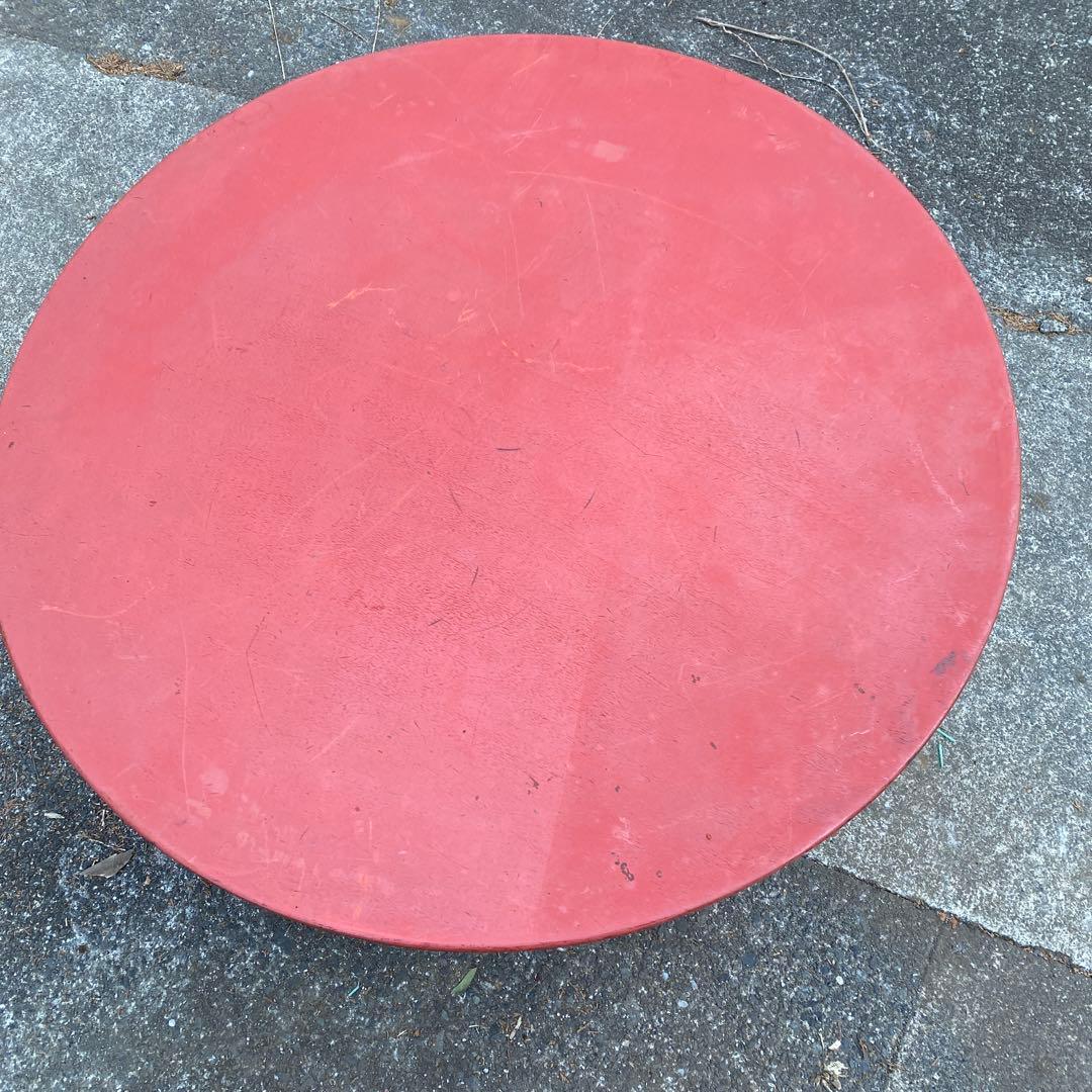 朱色　円形座卓 丸座卓　ちゃぶ台　75cm