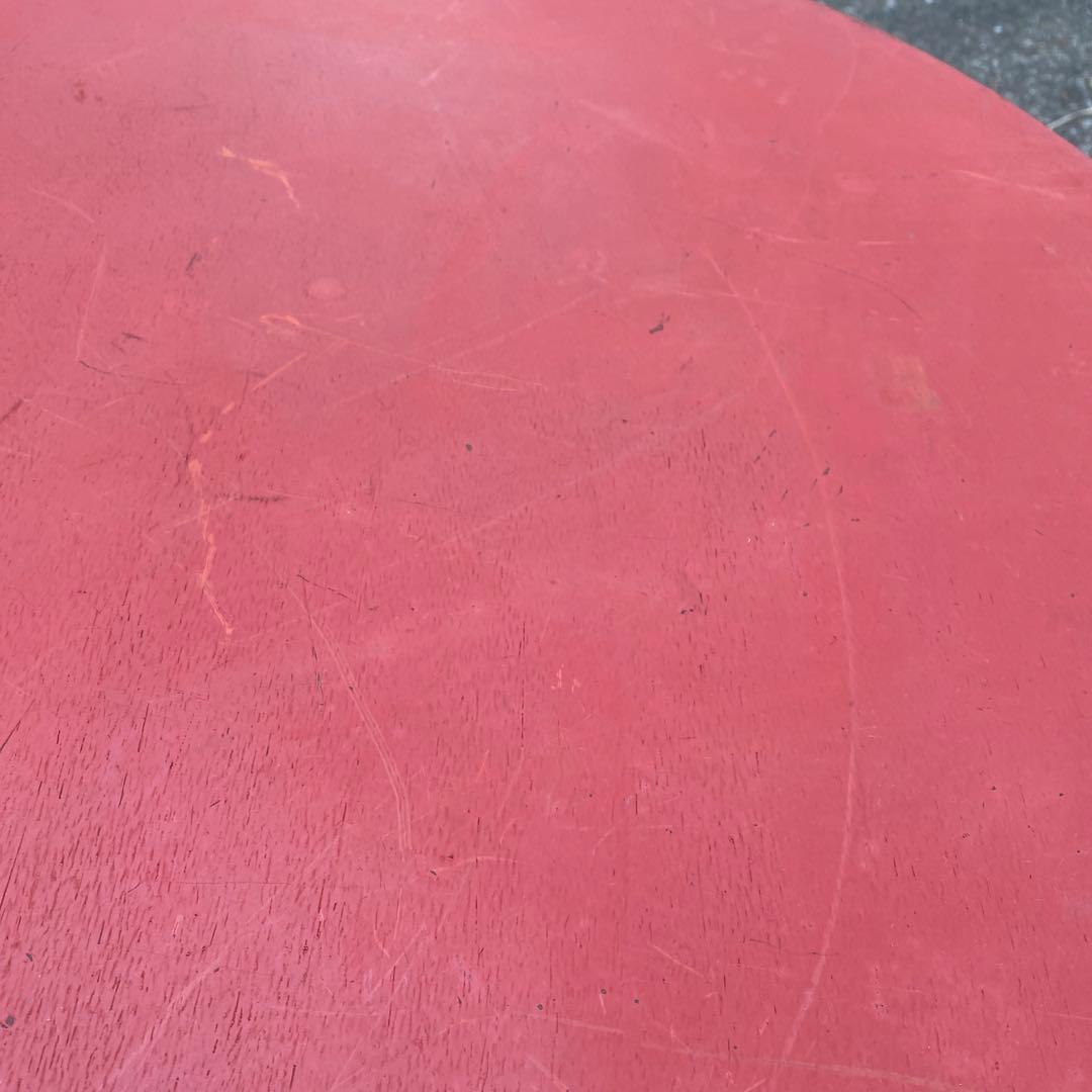 朱色　円形座卓 丸座卓　ちゃぶ台　75cm