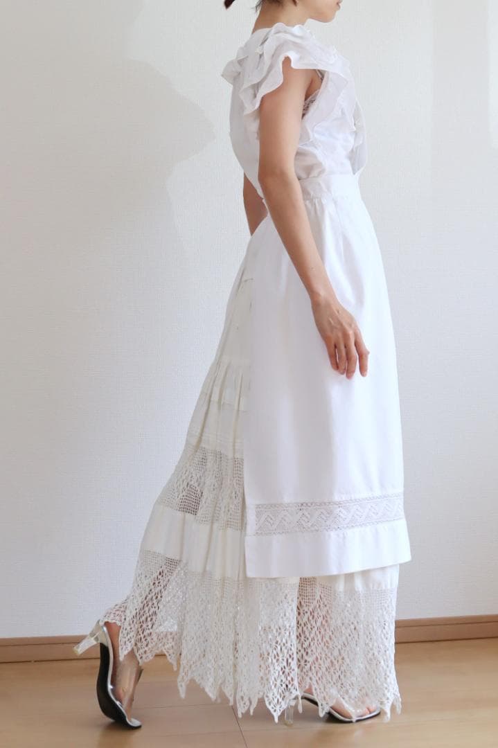 1900年代フランスのアンティークエプロン