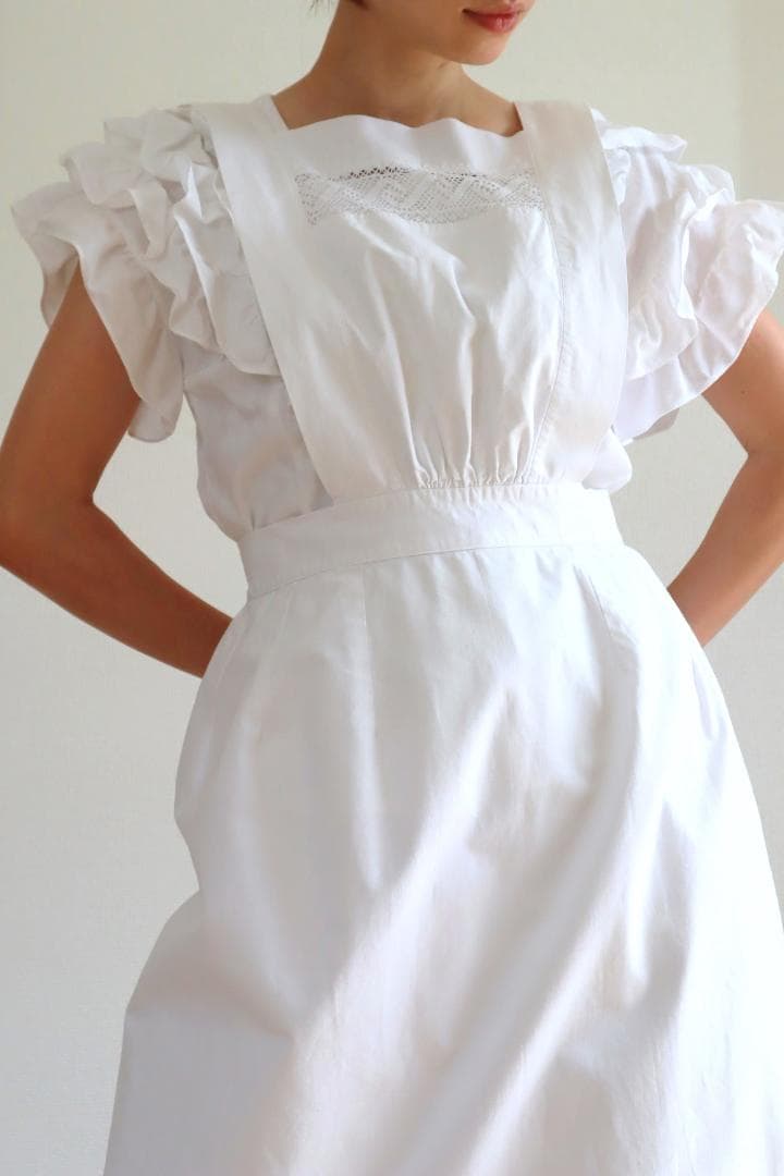 1900年代フランスのアンティークエプロン