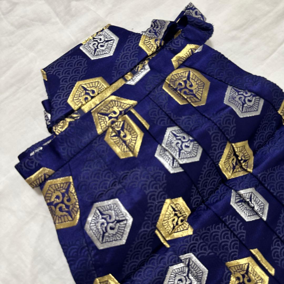 七五三用伝統和装 紺色 六角形模様　袴丈56㎝