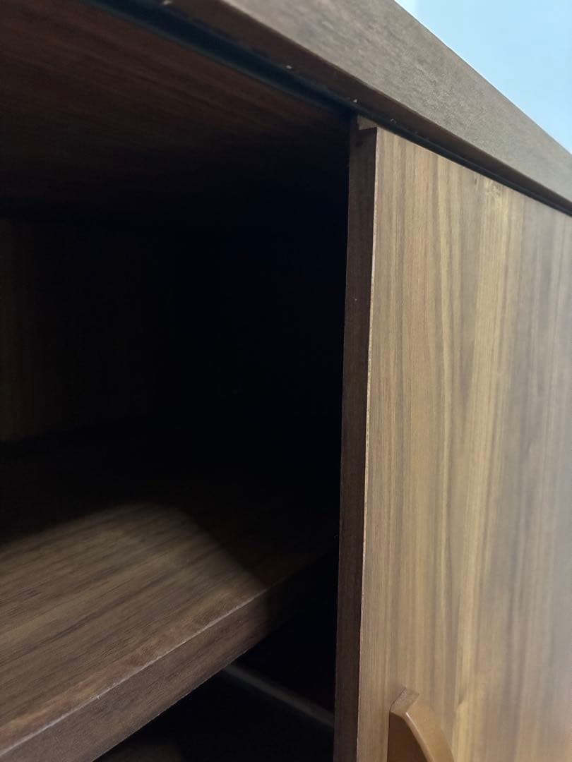 【実物写真追加】脚付　キャビネット　サイドボード　ウォールナット　幅120