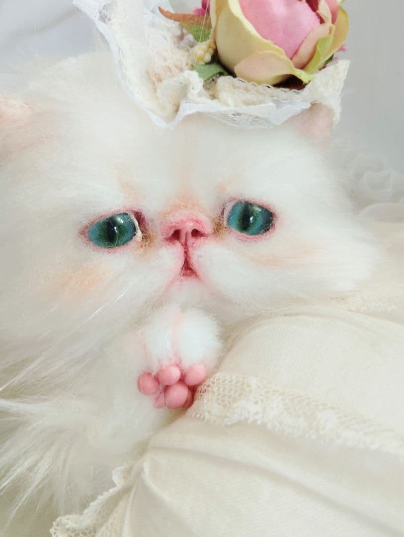 生後3ヶ月♡子猫ちゃん♡綺麗なオメメの美人さん♡アートドール♡ぬいぐるみ♡