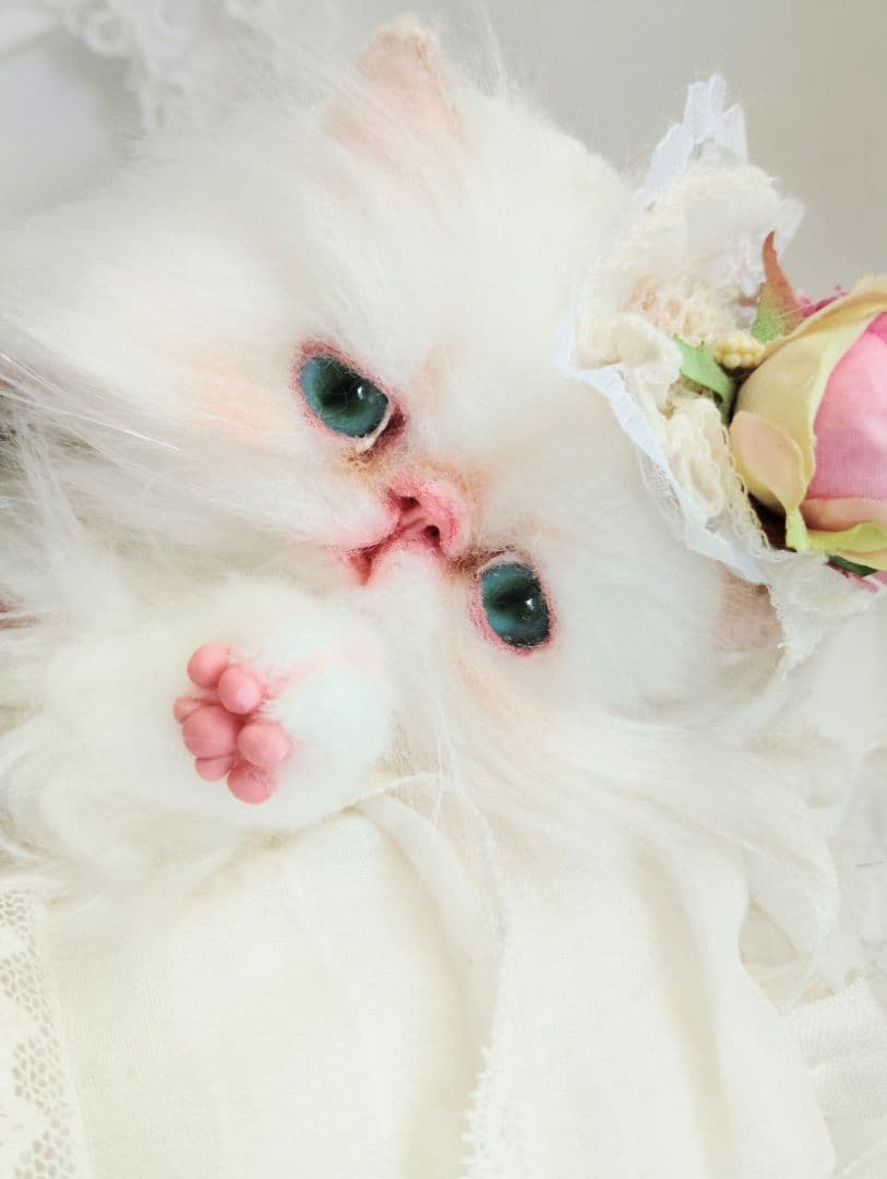 生後3ヶ月♡子猫ちゃん♡綺麗なオメメの美人さん♡アートドール♡ぬいぐるみ♡