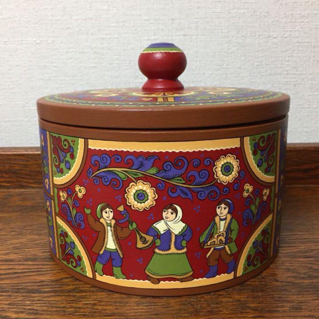 ロシア雑貨☆木製Box(大) 小物入れ オーナメント オリガ作 マトリョーシカ