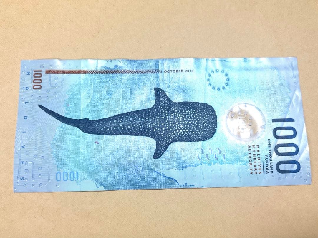 外国紙幣 モルディブ 最高額 ジンベイ ウミガメ 海外コレクション