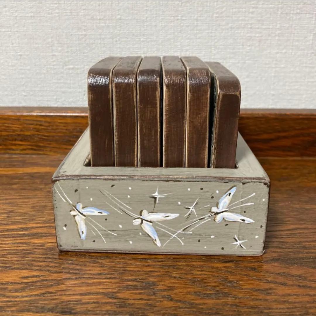 ロシア雑貨☆『霧の中のハリネズミ』コースター6枚&専用Boxマトリョーシカ