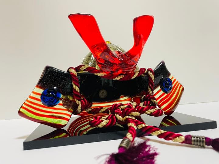 こどもの日　琉球ガラス　兜飾り　端午の節句　兜　こどもの日