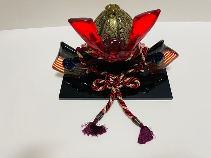 こどもの日　琉球ガラス　兜飾り　端午の節句　兜　こどもの日