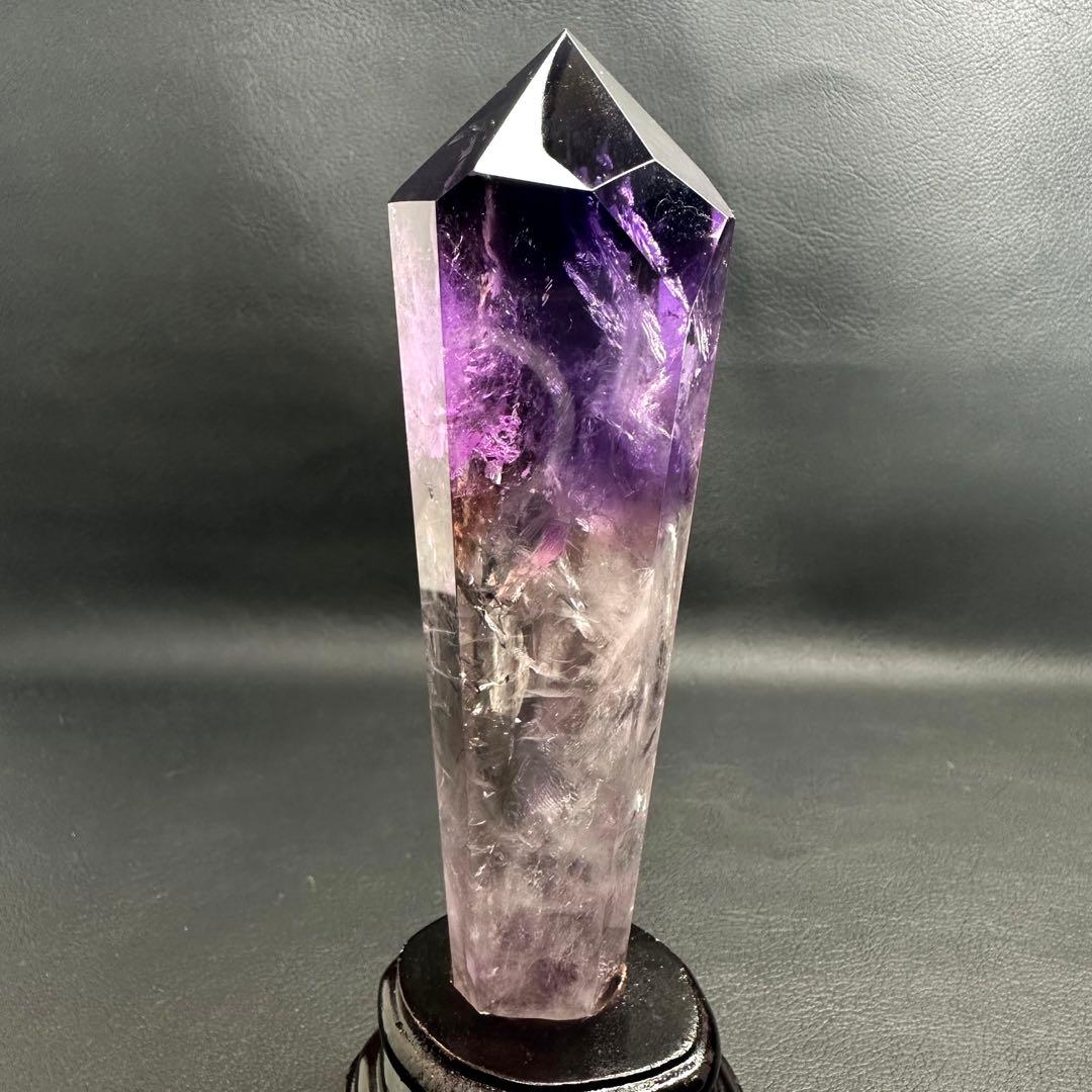 爆レア❗️ロマネサイト虹☆アメジストナチュラルポイントワンド ファントムA973