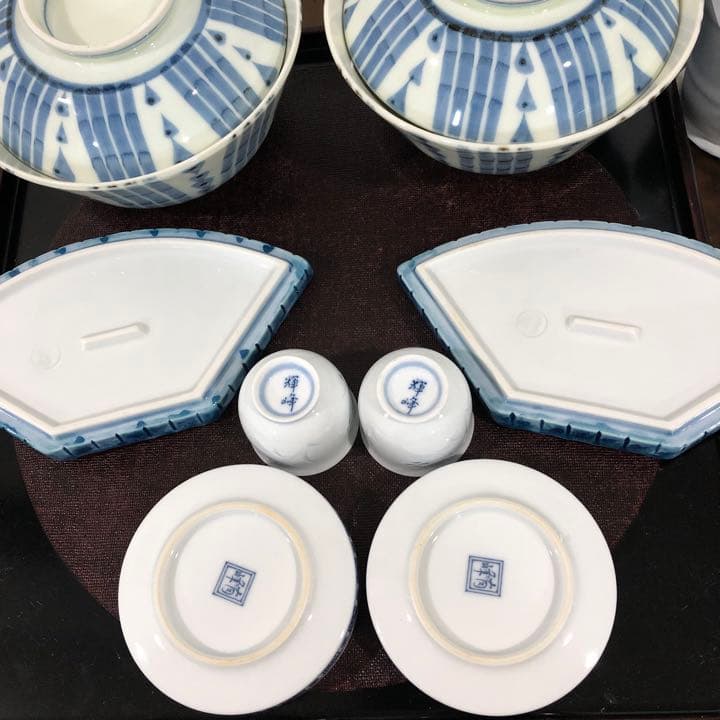 2人様セット☆小皿☆扇子型皿☆蓋つき丼