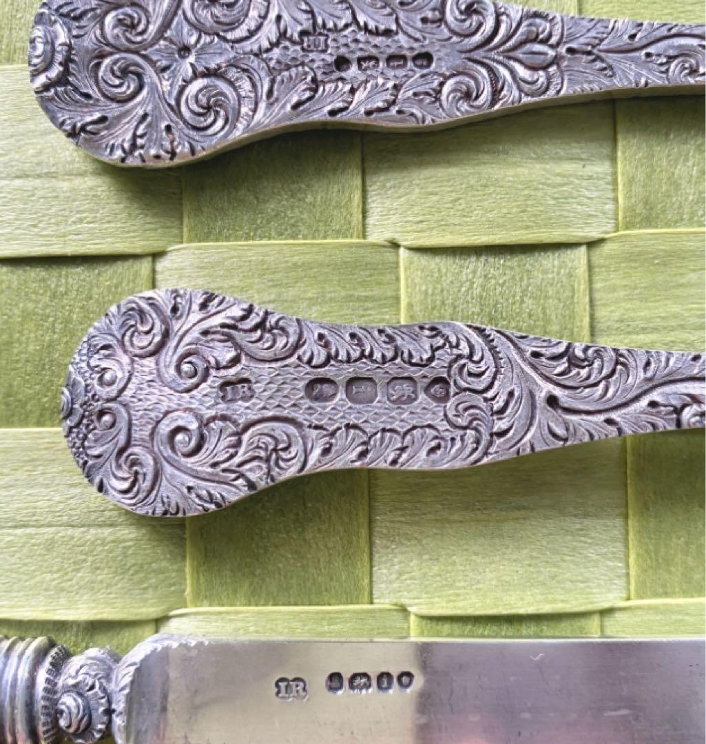 【1800年代】イングランド銀製カトラリー ３本セット