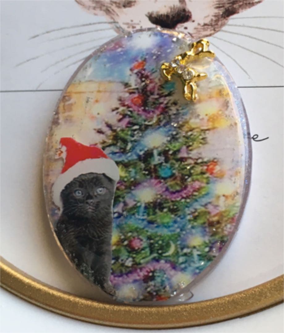 レジンヘアゴム♡クリスマスパンダと猫ちゃん・再販不可