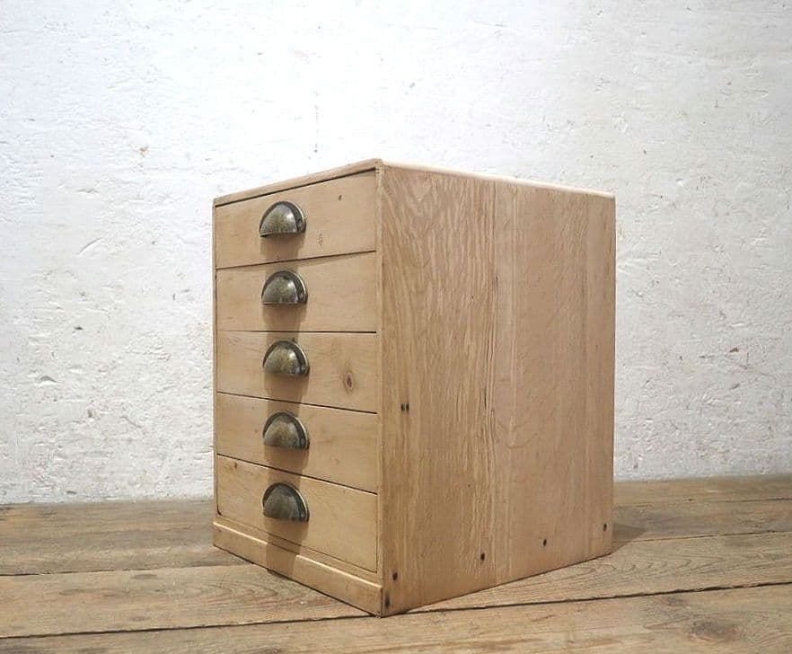 1371 レトロな小引き出し　収納棚　書類ケース　古家具　古道具　ヴィンテージ