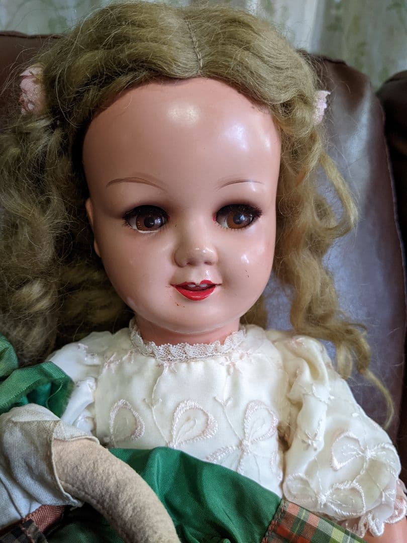 ビンテージドール　可愛いドイツの女の子　検)ビスクドール
