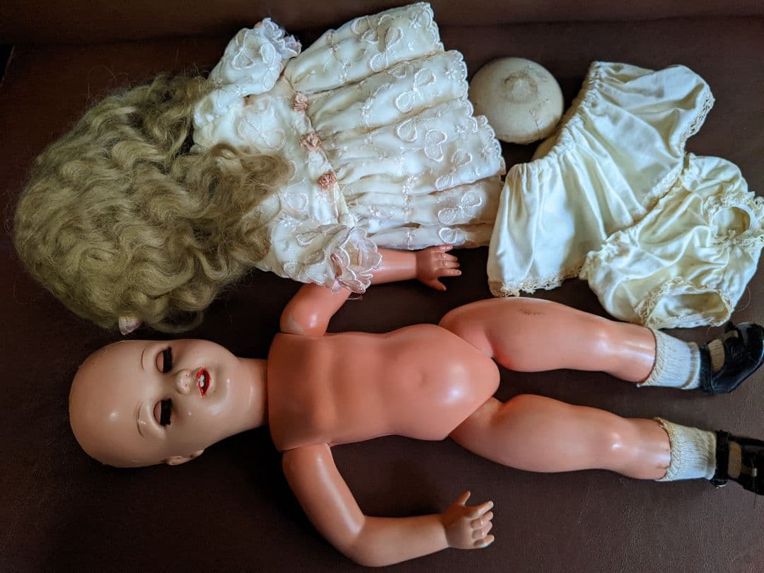 ビンテージドール　可愛いドイツの女の子　検)ビスクドール