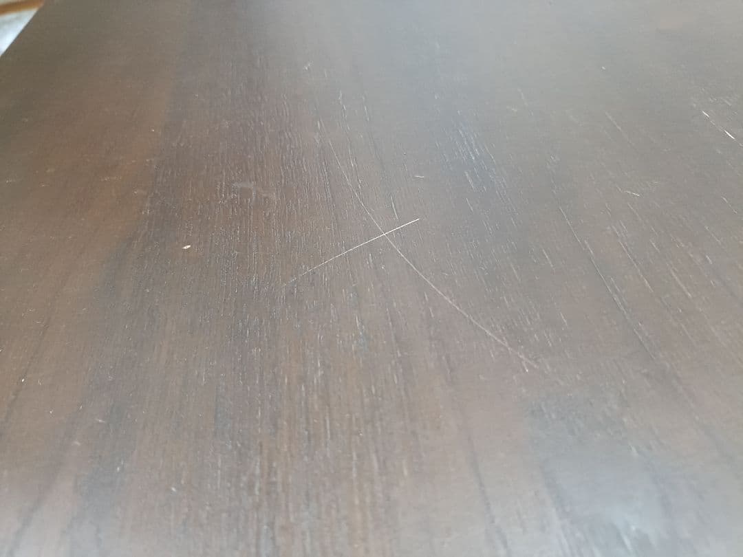 LOWYA ダークブラウン木製ローテーブル