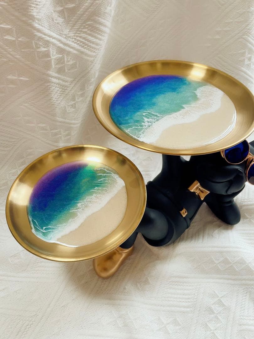 海レジン　波レジン　インテリア