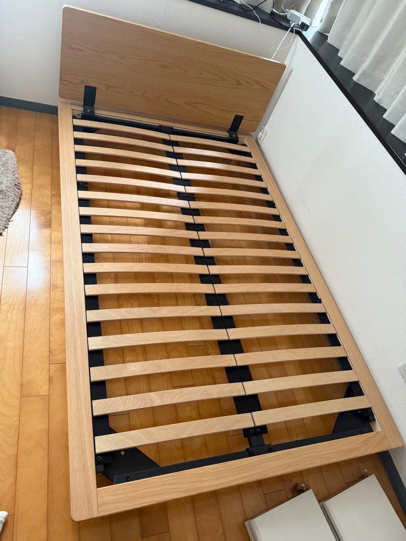 無印良品 ベッドフレーム セミダブル ヘッドボード・脚付き（12cm）